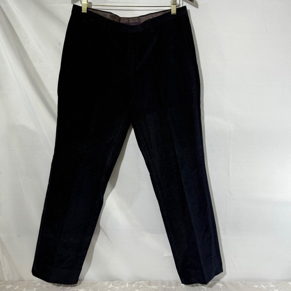 BOSS Hugo Boss Corduroy Pants Black Dress Career Casual‎ Size 32X30 - Picture 1 of 9